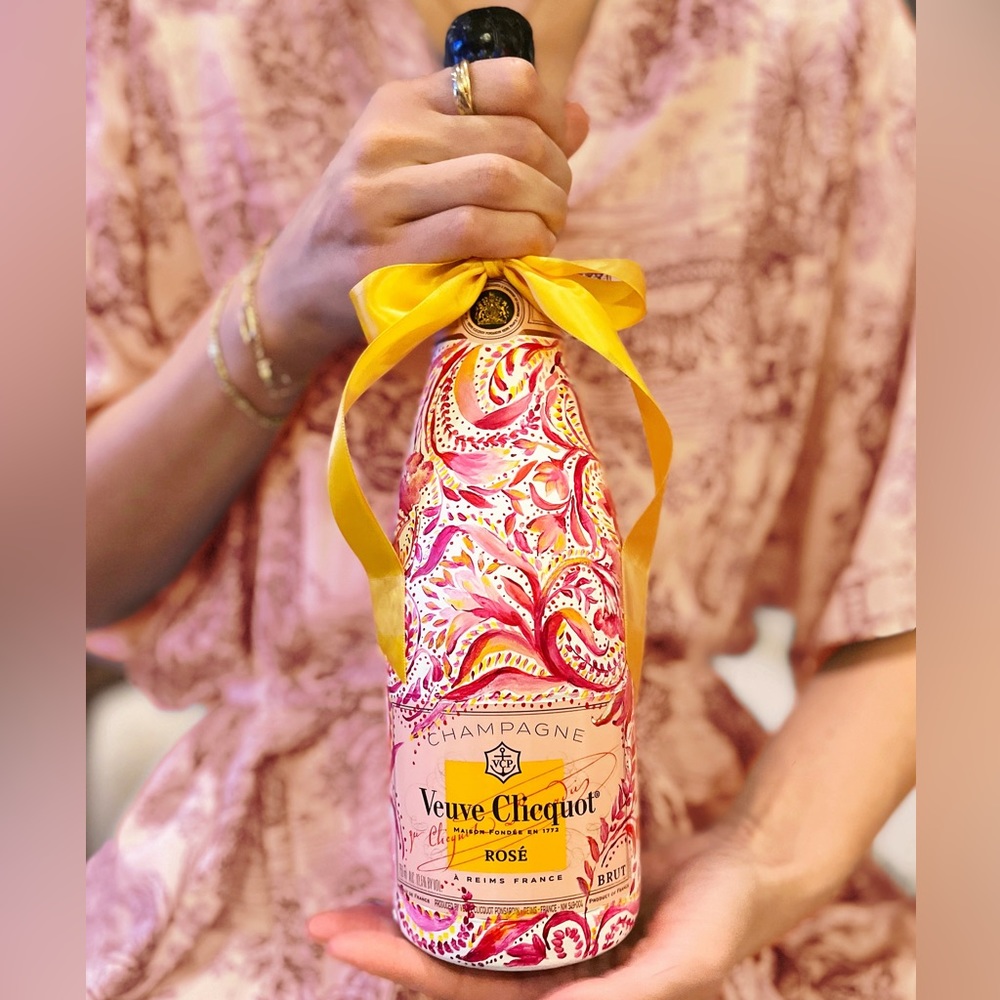 Handpainted Veuve Bottle